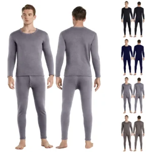 Men's Thermal Underwear Winter Shirt Tops Pants  Set