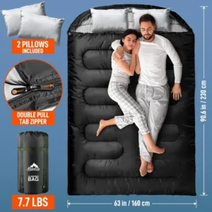 MEREZA Double Sleeping Bag for Adults