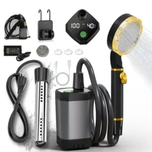 Portable Shower for Camping with Immersion Water Heater
