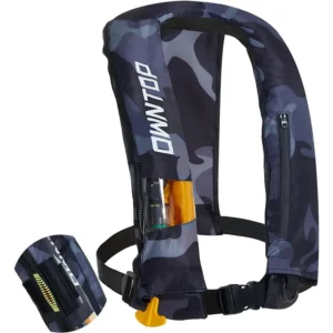 Inflatable Vest Lightweight, Zippered, Ideal for Kayaking and Fishing