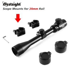 3-9x40 Hunting Scope Red or Green Dot Illuminated Optical Sight Crosshairs