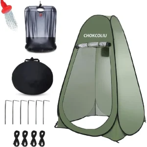 Portable Pop Up Camping Shower Tent 20L Solar Heated Water