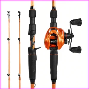 Twin-Tip Fishing Rod and Reel Combo Baitcaster, IM6 Graphite
