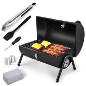 Portable Charcoal Grill Set Camping BBQ Grilling
