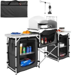 Camping Kitchen Table Cabinet  BBQ Picnic Garden Table