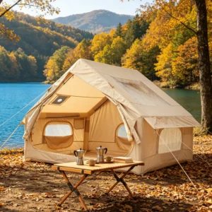 Spacious & Waterproof Inflatable Camping Tent – Family for 6 – Quick Setup,