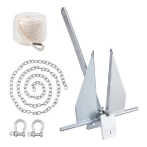 Fluke  Anchor Kit, 13 LBS Hot-Dipped Galvanized Steel ' Chain Rope Shackles