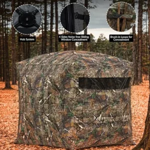 Ground Blind for Turkey Deer  Camouflage  Waterproof Portable