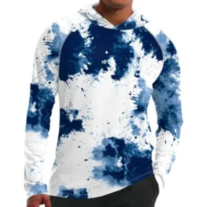 Men's Sun Protection Hoodie Long Sleeve  Fishing  Shirt, Quick Dry