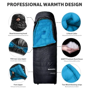 Sleeping Bag  for Adults Outdoor Winter Warm 650FP Duck Down