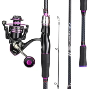 Spinning Fishing Combos Carbon Glass Fiber Composite 2 Piece Fishing Rods