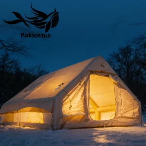 Luxury Inflatable Glamping Tent with Manual Hand Pump, Easy Setup  Weatherproof